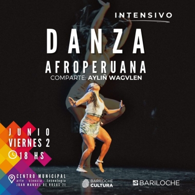 Cultura Bariloche invita a una clase intensiva de Danzas Afroperuanas