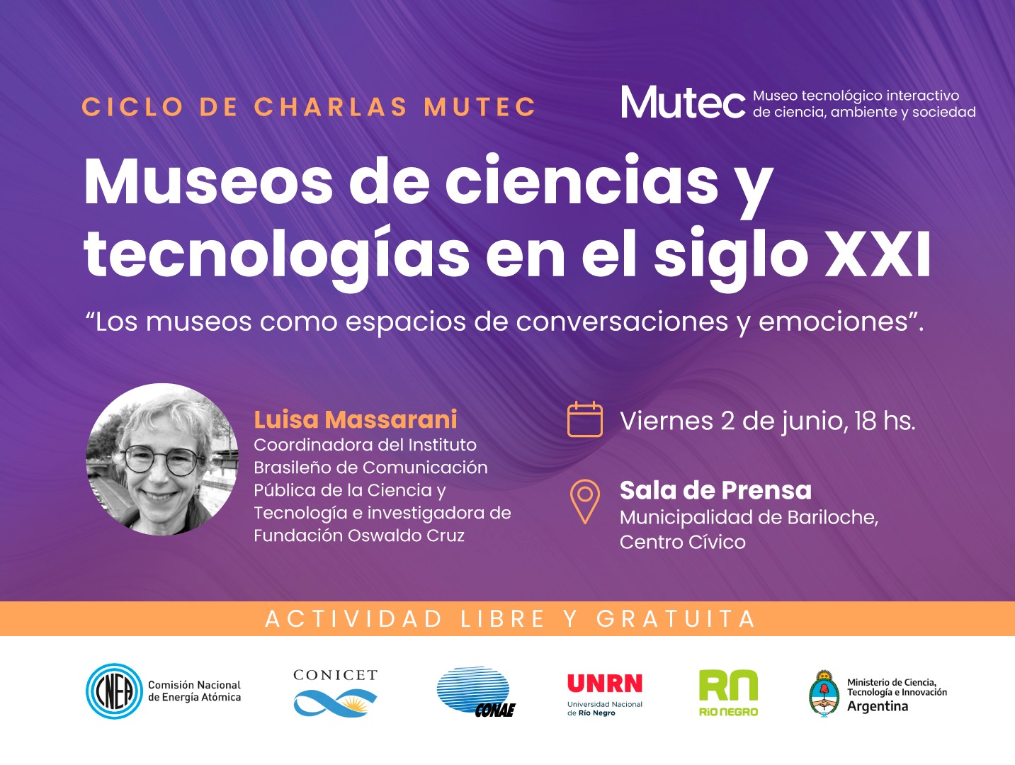 Bariloche: Luisa Massarani disertará en el ciclo de charlas del MUTEC