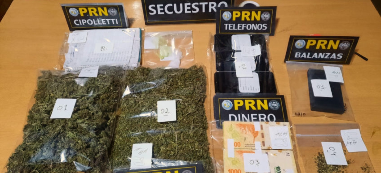 La Policía desactivó un punto de venta de drogas en Fernández Oro