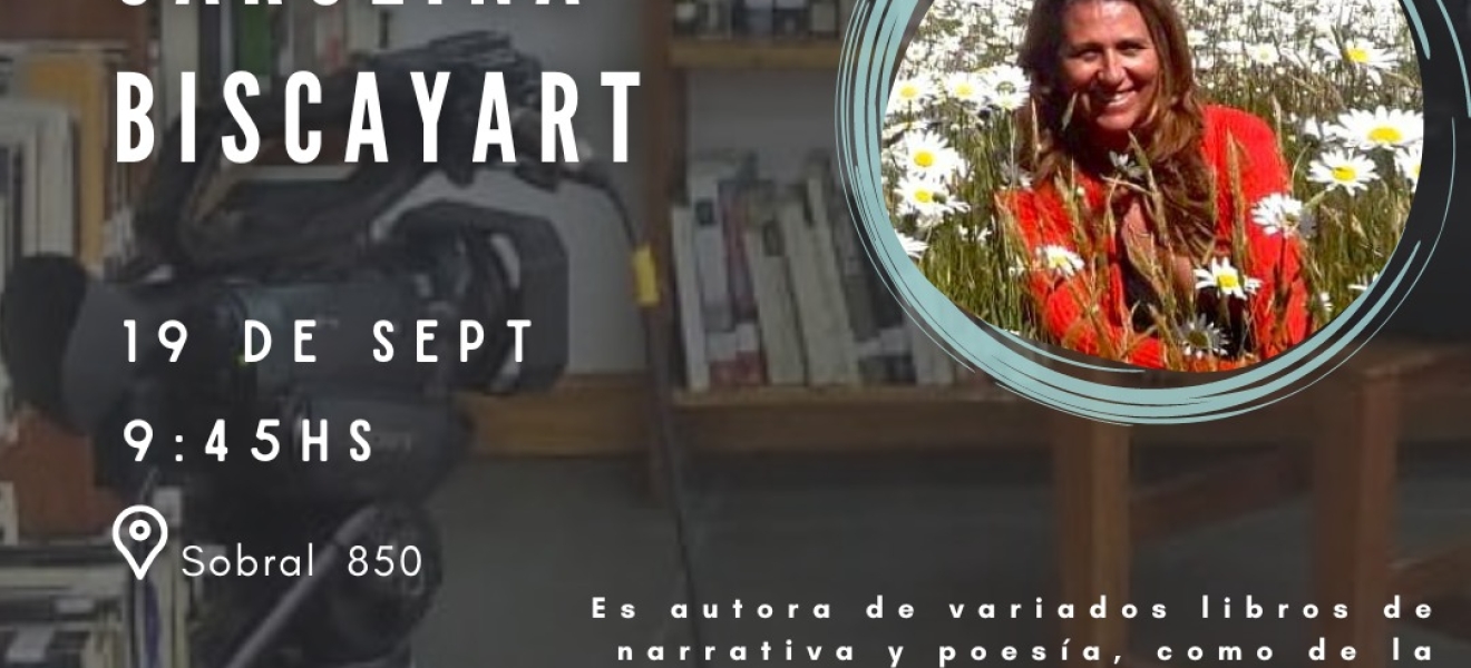 Carolina Biscayart se presentará en el Ciclo de Entrevistas a Escritores barilochenses