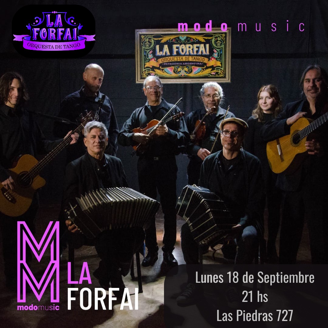 La Orquesta de tango La Forfai se presenta este lunes en Modo Bar