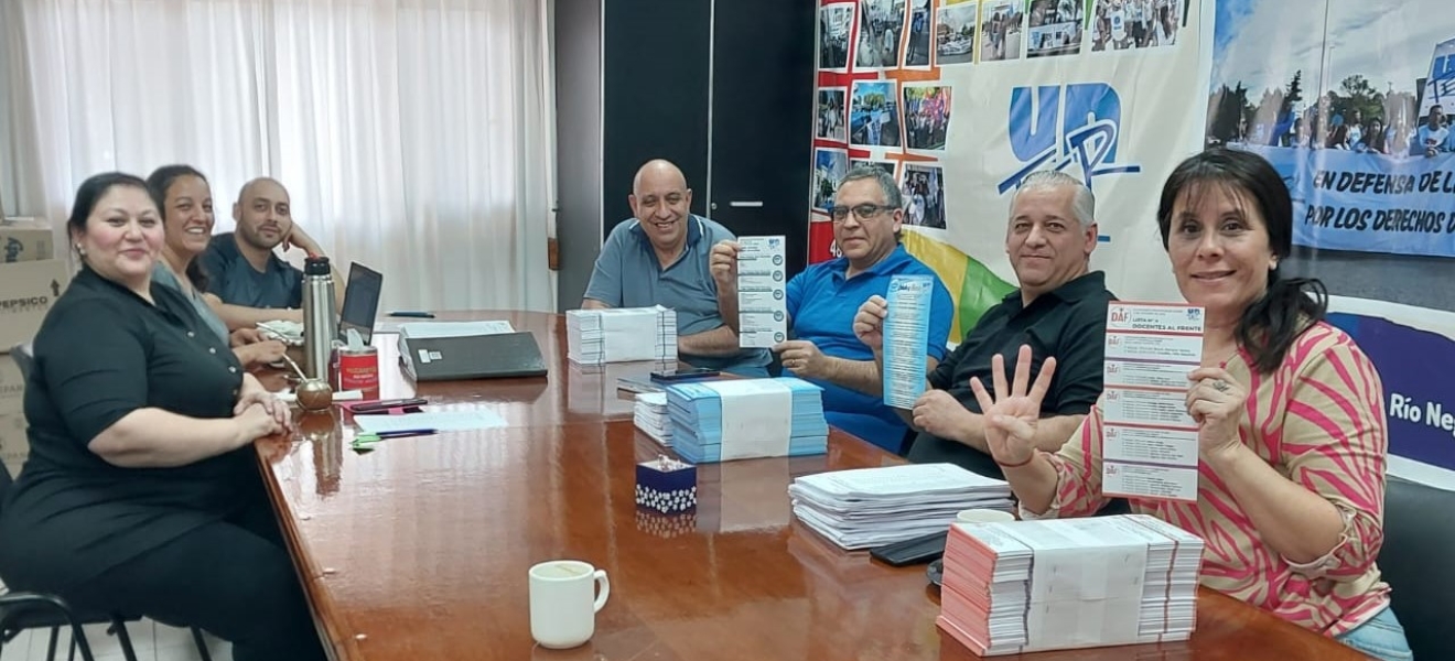 Se presentaron las boletas para las elecciones institucionales docentes en Rio Negro