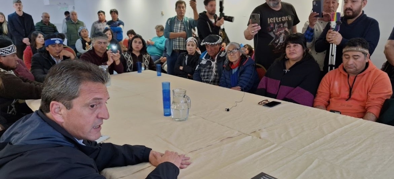 La Confederación Mapuche de Neuquén se reunió con el candidato a presidente Sergio Massa