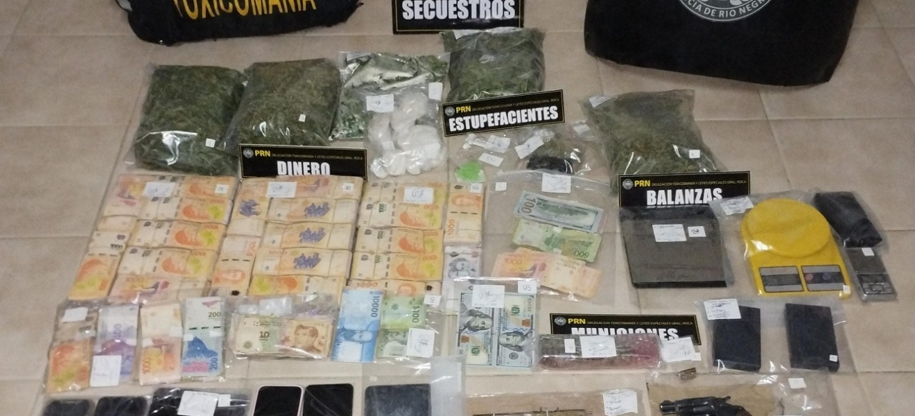 Desbaran una red delictiva que traficaba drogas en General Roca