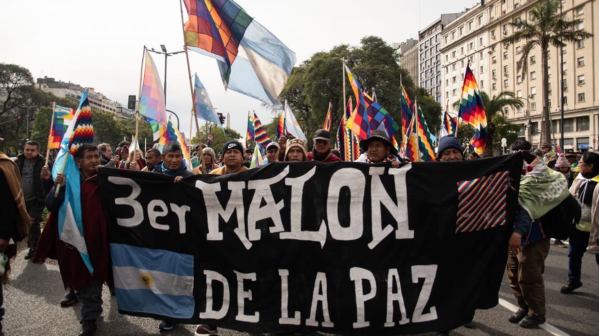 El Tercer Malón de la Paz cumple un mes de vigilia frente a la Corte Suprema