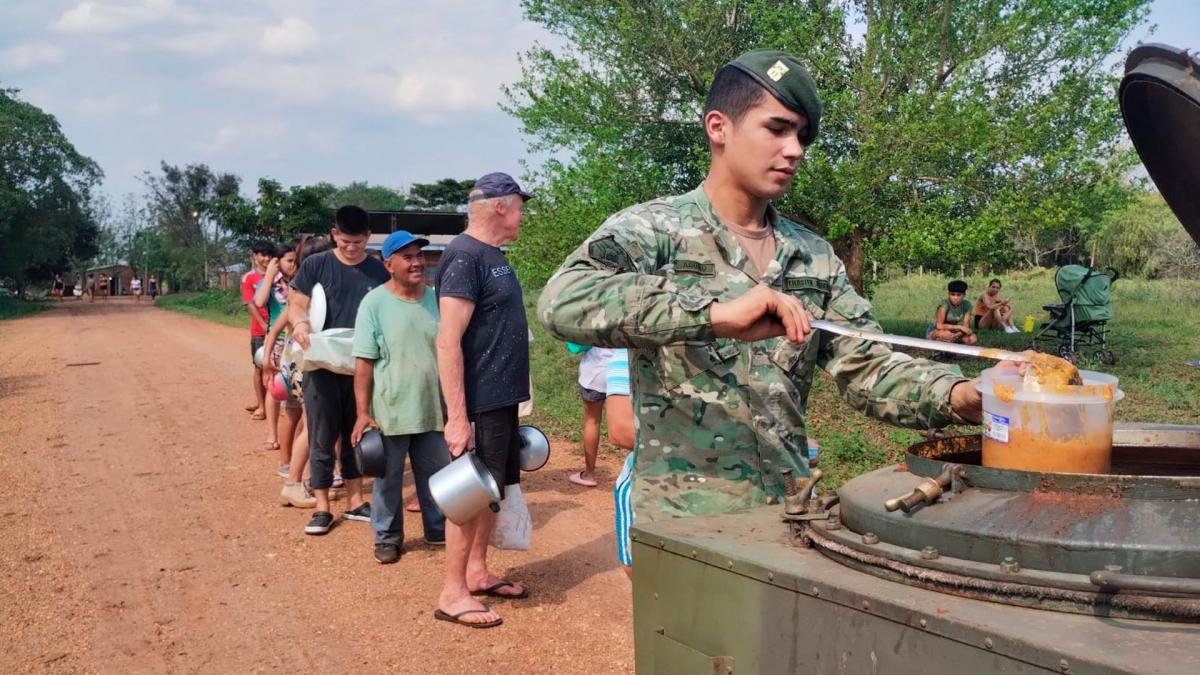 El Ejército Argentino asiste a más de 6.000 damnificados por el temporal en Misiones