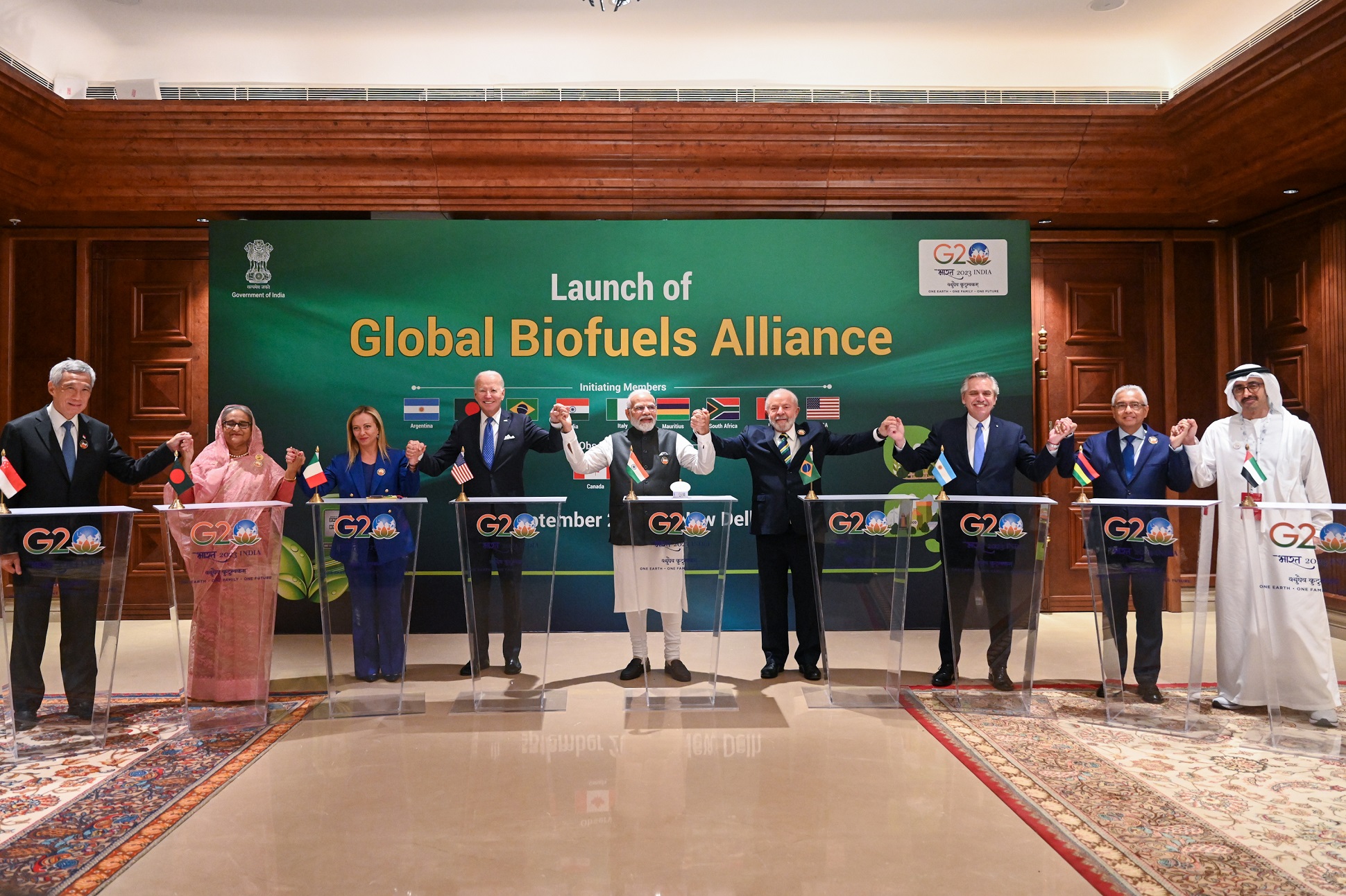 El presidente participó del lanzamiento de la Alianza Global de Biocombustibles