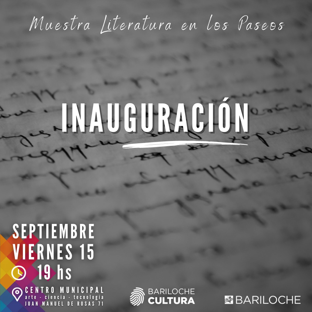 Primera instalación del proyecto Literatura en Espacios Públicos en Bariloche