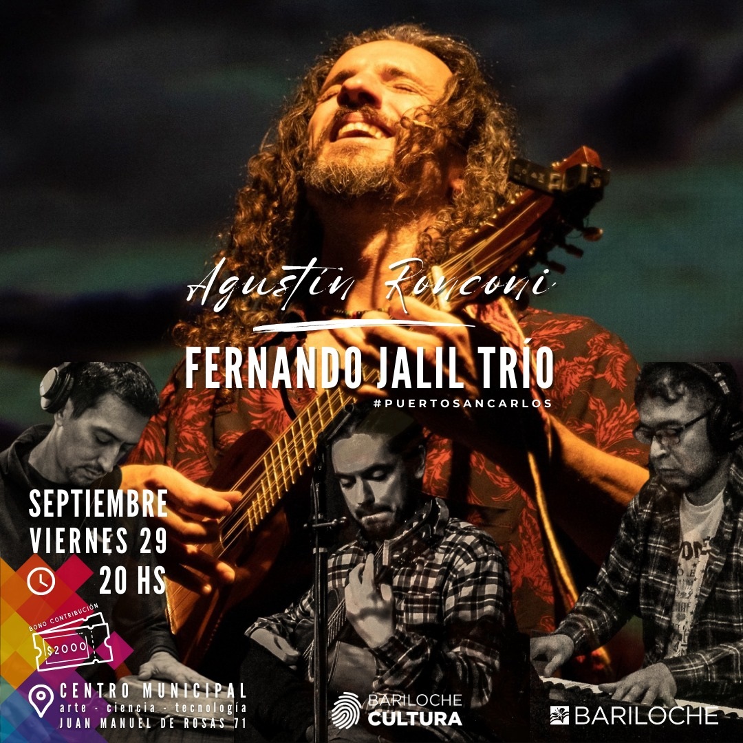Agustín Ronconi, co-fundador de Arbolito, tocará en Bariloche junto a Fernando Jalil trio