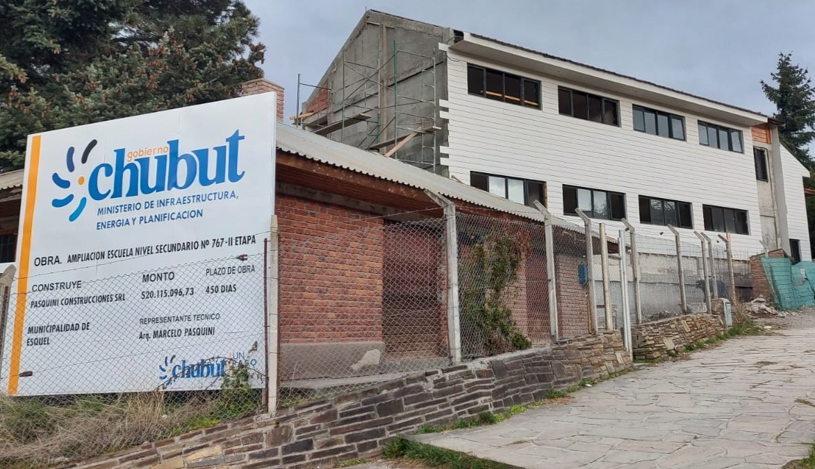Chubut avanza con la ampliación de la Escuela 767 en Esquel