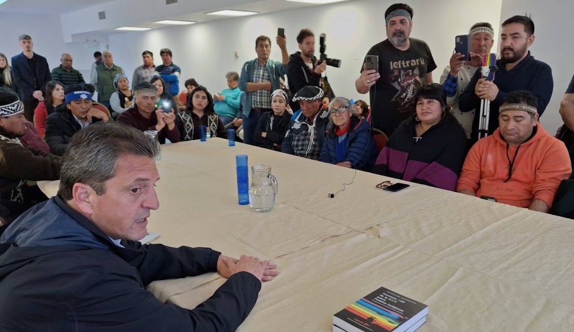 La Confederación Mapuche de Neuquén se reunió con el candidato a presidente Sergio Massa