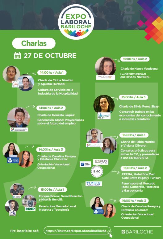 Conocé las Charlas de la Segunda Expo Laboral Bariloche
