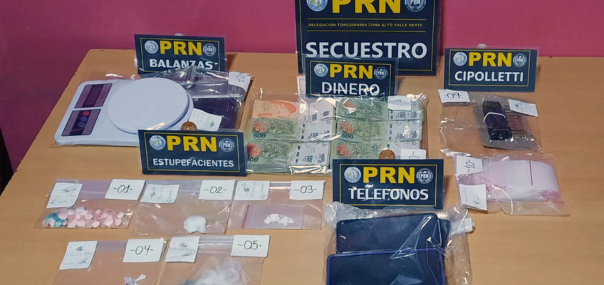 La Policía de Río Negro desarticuló un punto de venta de droga en Cinco Saltos
