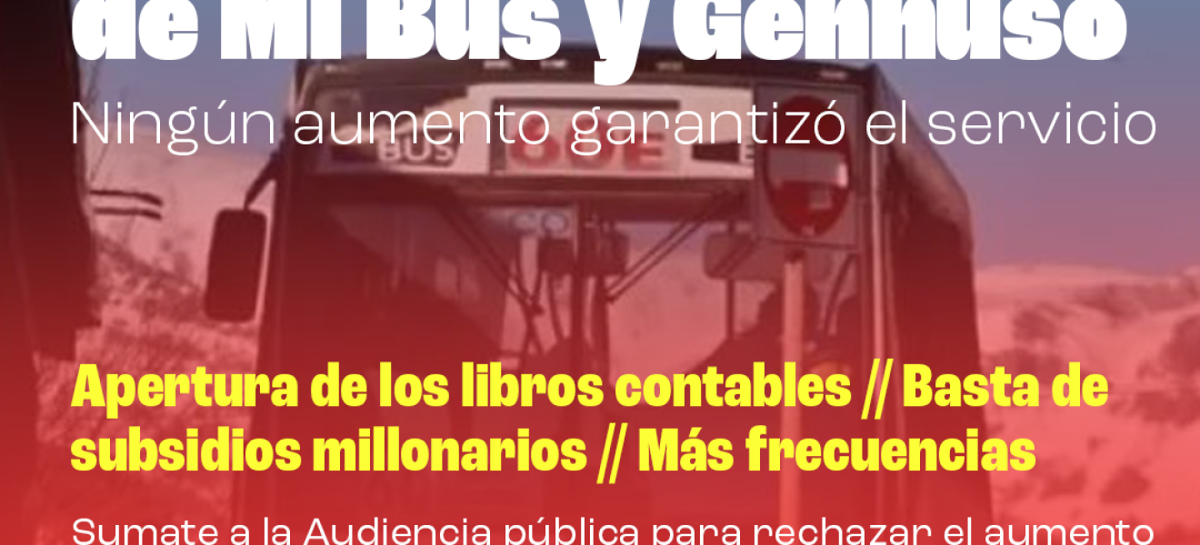 Partido Obrero Bariloche: No al tarifazo de Mi Bus y Gennuso