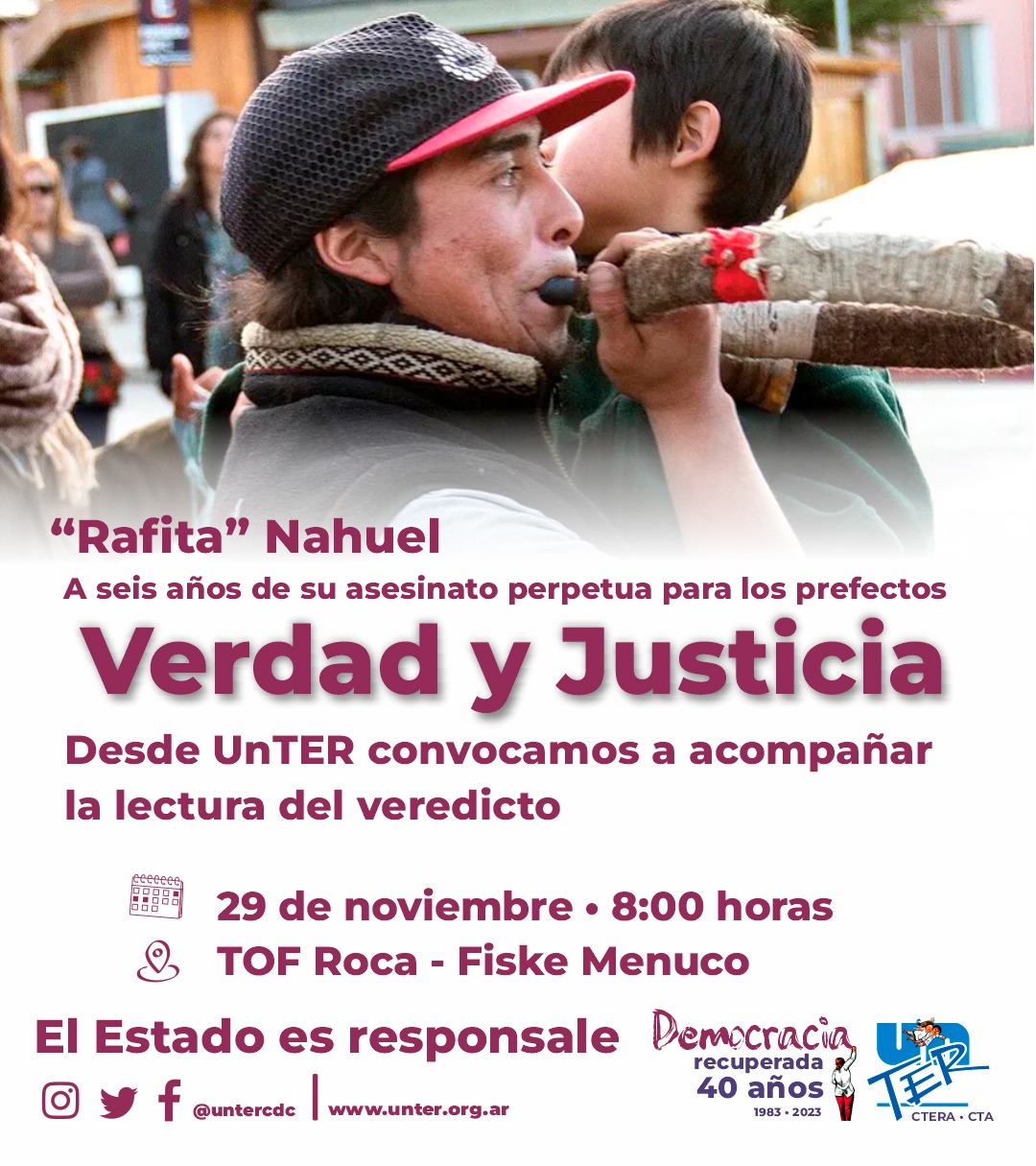 A 6 años del crimen: ¡Rafael Nahuel, presente!