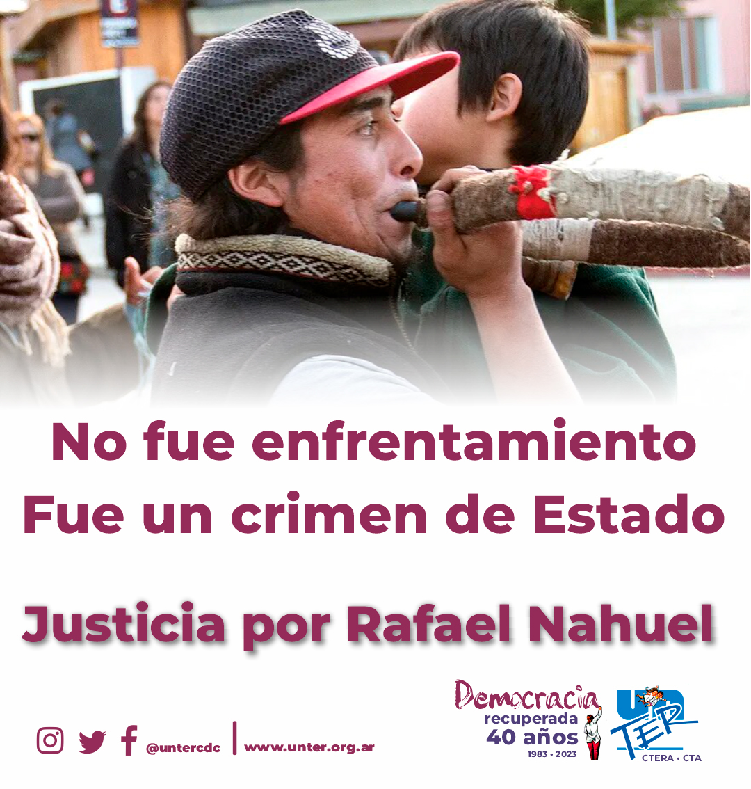 Unter rechazó el fallo judicial por el crimen de Rafael Nahuel