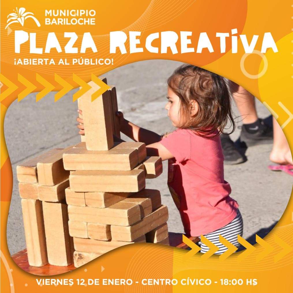 Plaza Recreativa Bariloche: Hoy, a las 18 hs, en el Centro Cívico