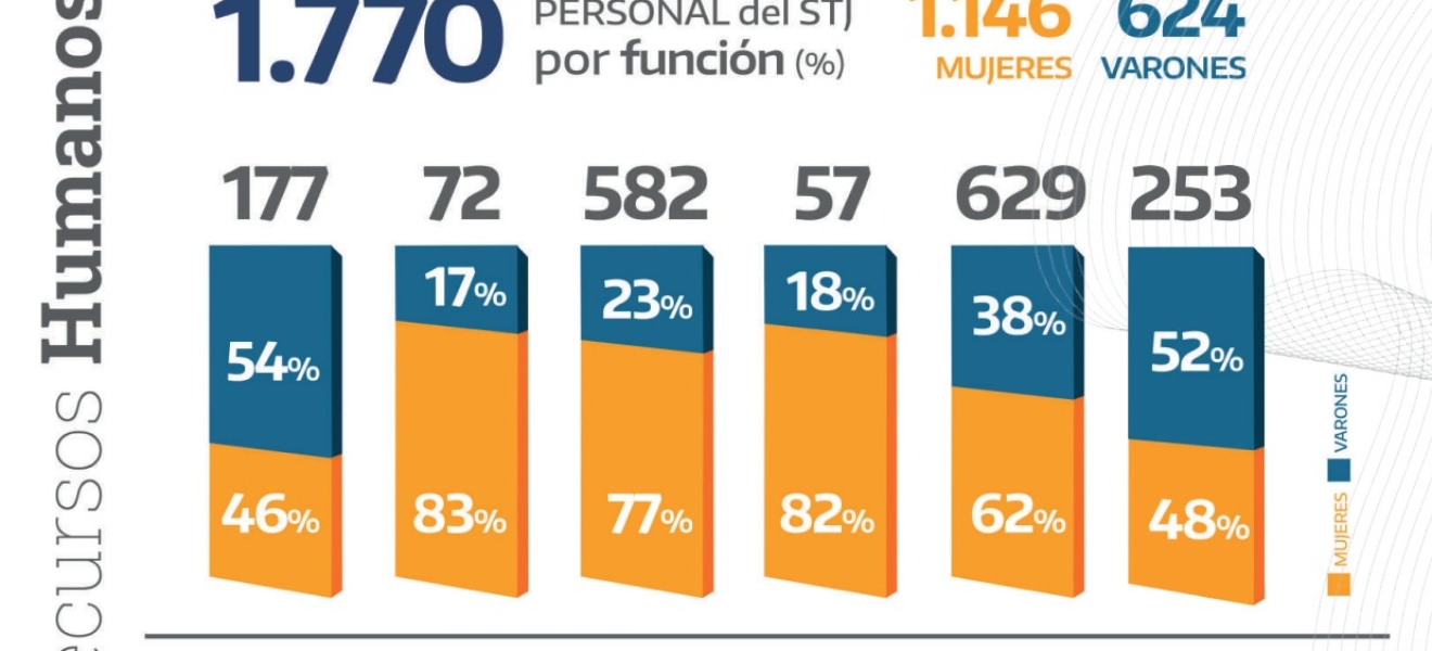 El Poder Judicial de Río Negro está conformado por el doble de mujeres y una edad promedio de 44 años