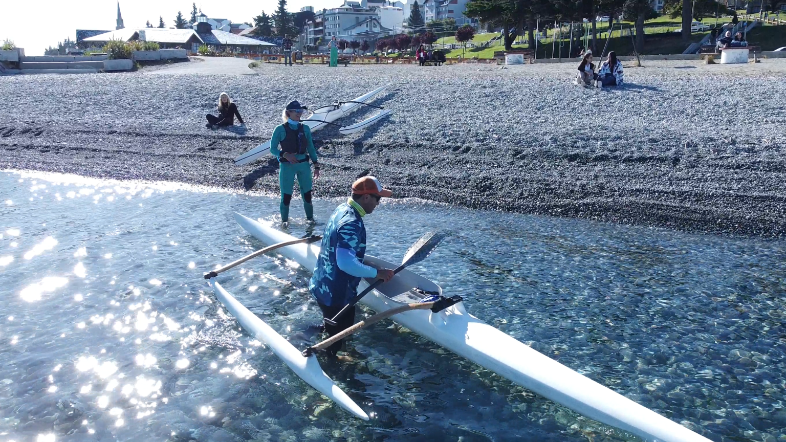 Se realizó la regata Canoas polinesias en Bariloche