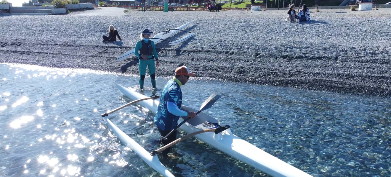 Se realizó la regata Canoas polinesias en Bariloche