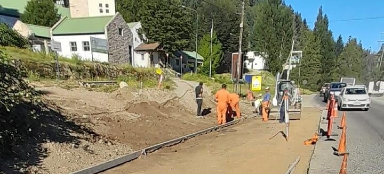 Bariloche: Obras en el Km 1 de la Av. De los Pioneros