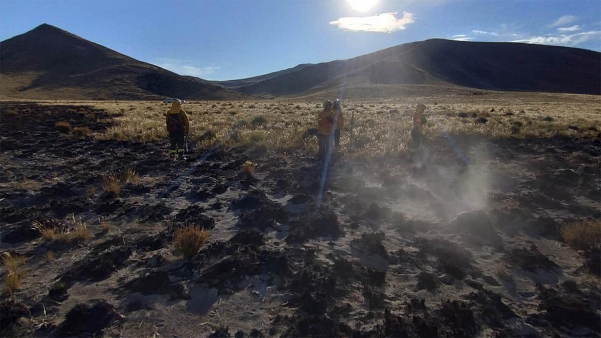 Incendio controlado en Fortín Chacabuco en el Parque Nacional Nahuel Huapi