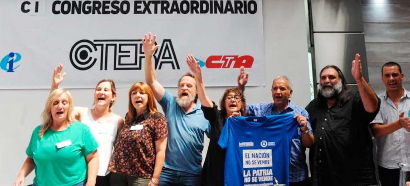 (((video))) Ctera llamó a un paro nacional para el lunes tras el ajuste en sueldos docentes