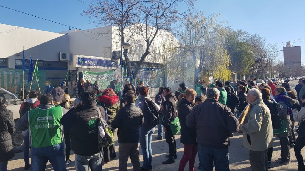 Este miércoles jubilados de ATE protestarán en la ANSES de Gral. Roca