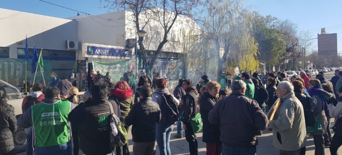 Este miércoles jubilados de ATE protestarán en la ANSES de Gral. Roca