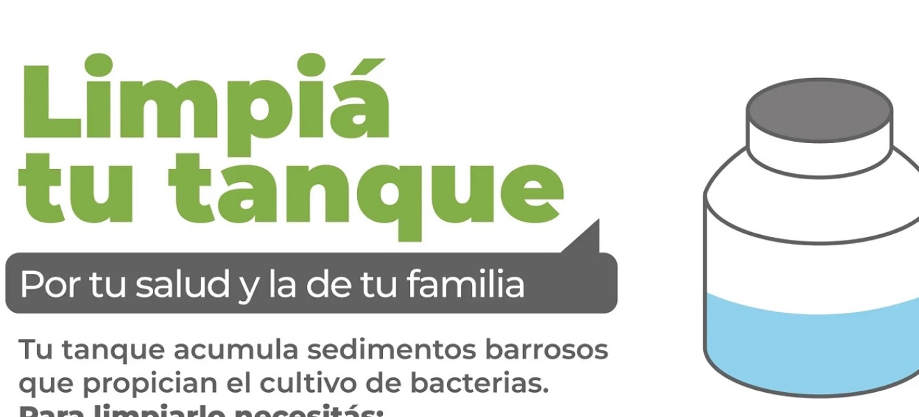 Salud RN: recomendaciones para limpiar piletas y tanques de agua