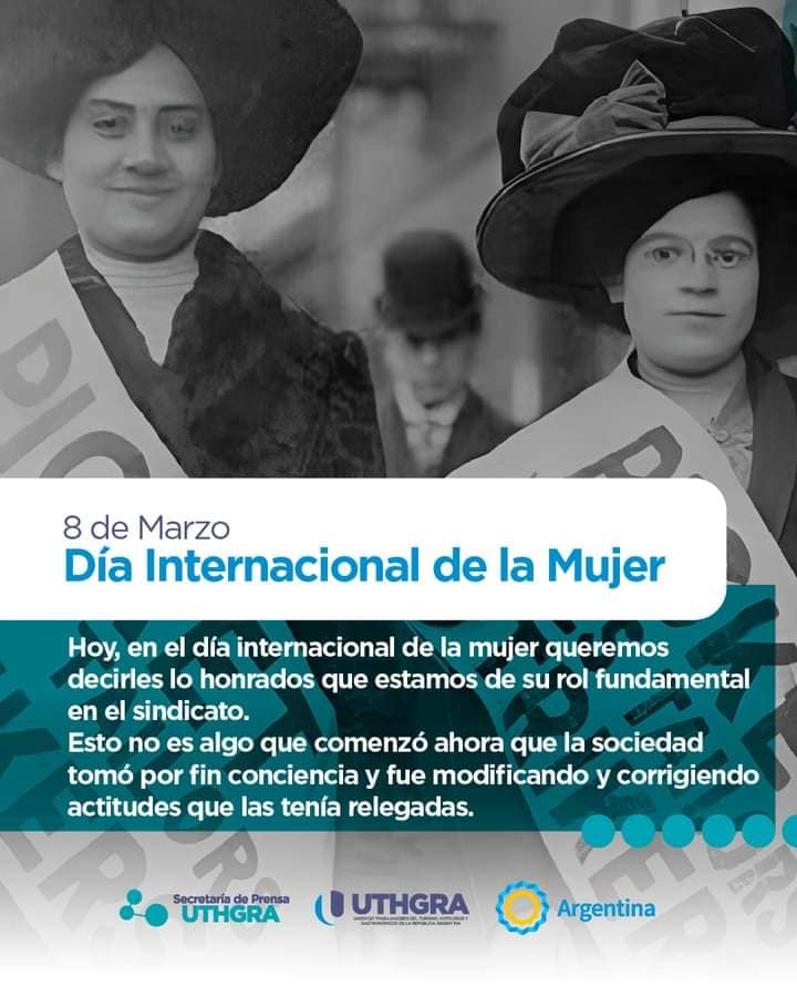 Uthgra Bariloche: 8 de Marzo Día Internacional de la Mujer Trabajadora