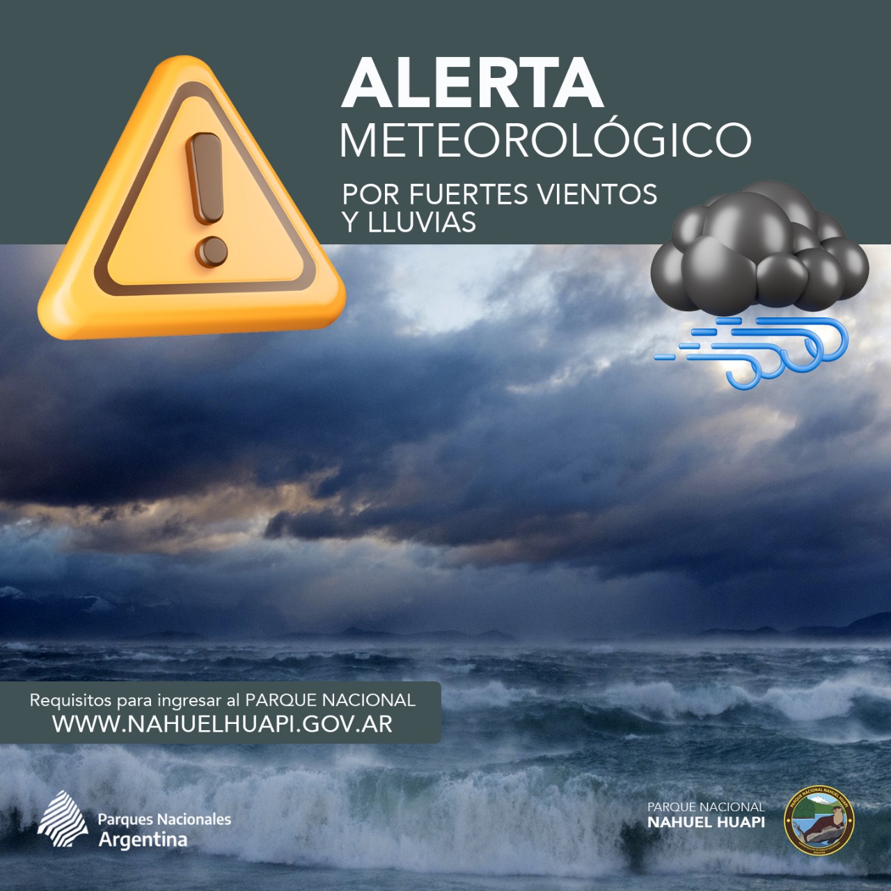 Bariloche: Alerta meteorológico amarrillo para el martes 12 