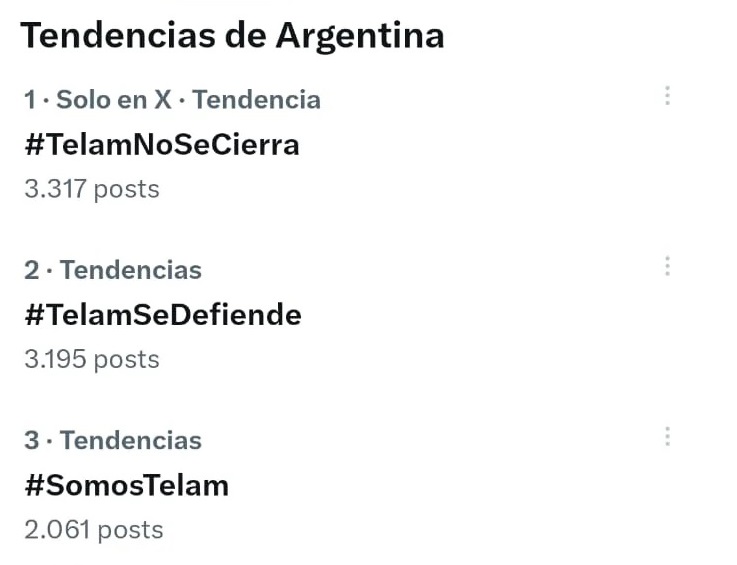 Twitazo por Télam: la red X se llenó de mensajes en defensa de la agencia pública