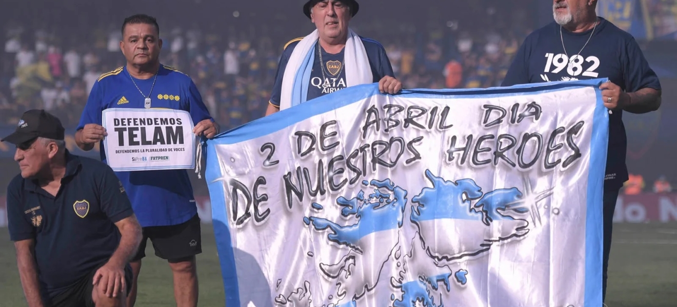 Veteranos de Malvinas apoyaron la continuidad de Télam en el clásico de la fecha