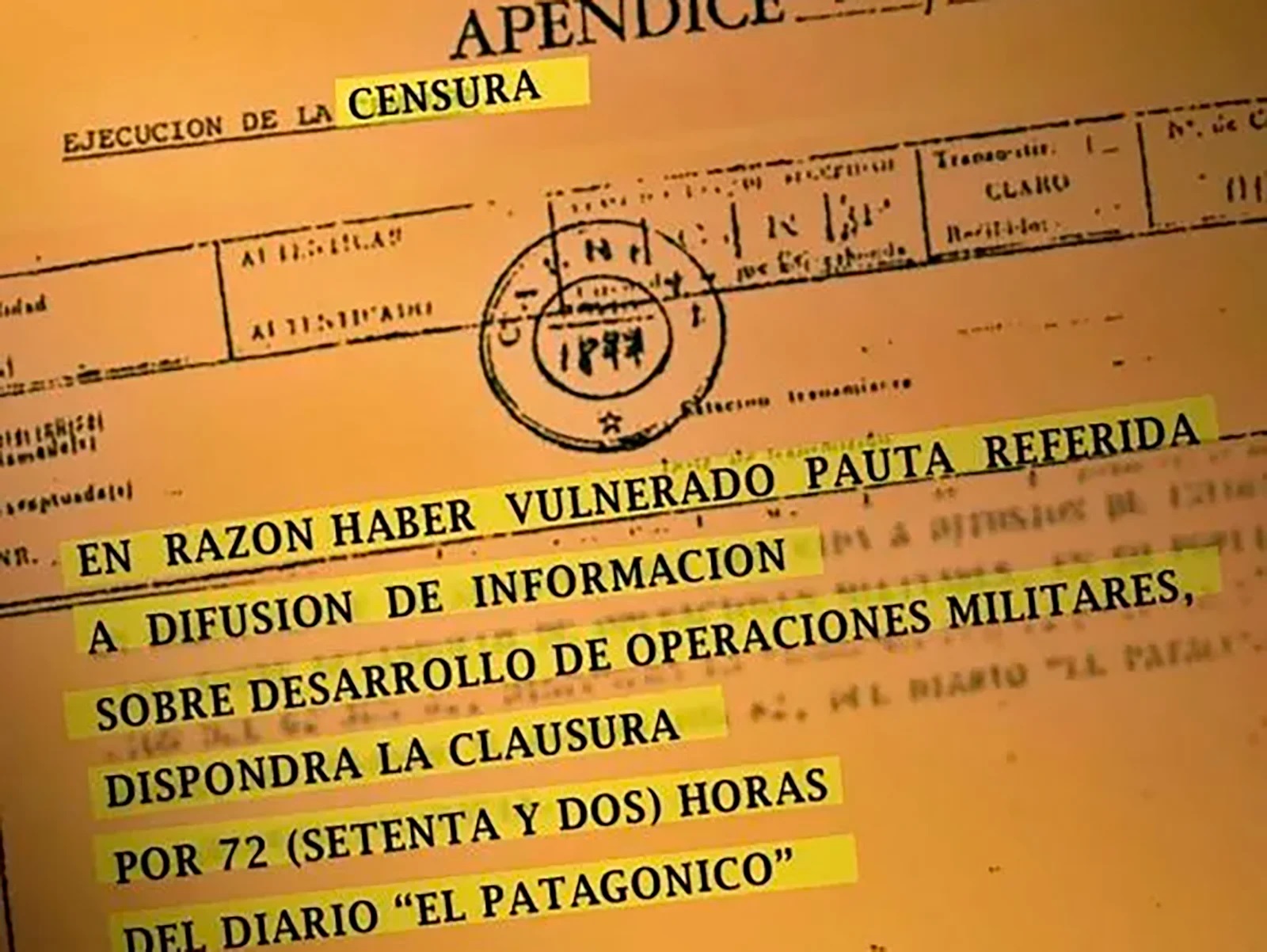 Las clausuras de medios que ordenó la Junta Militar para controlar la difusión de la guerra