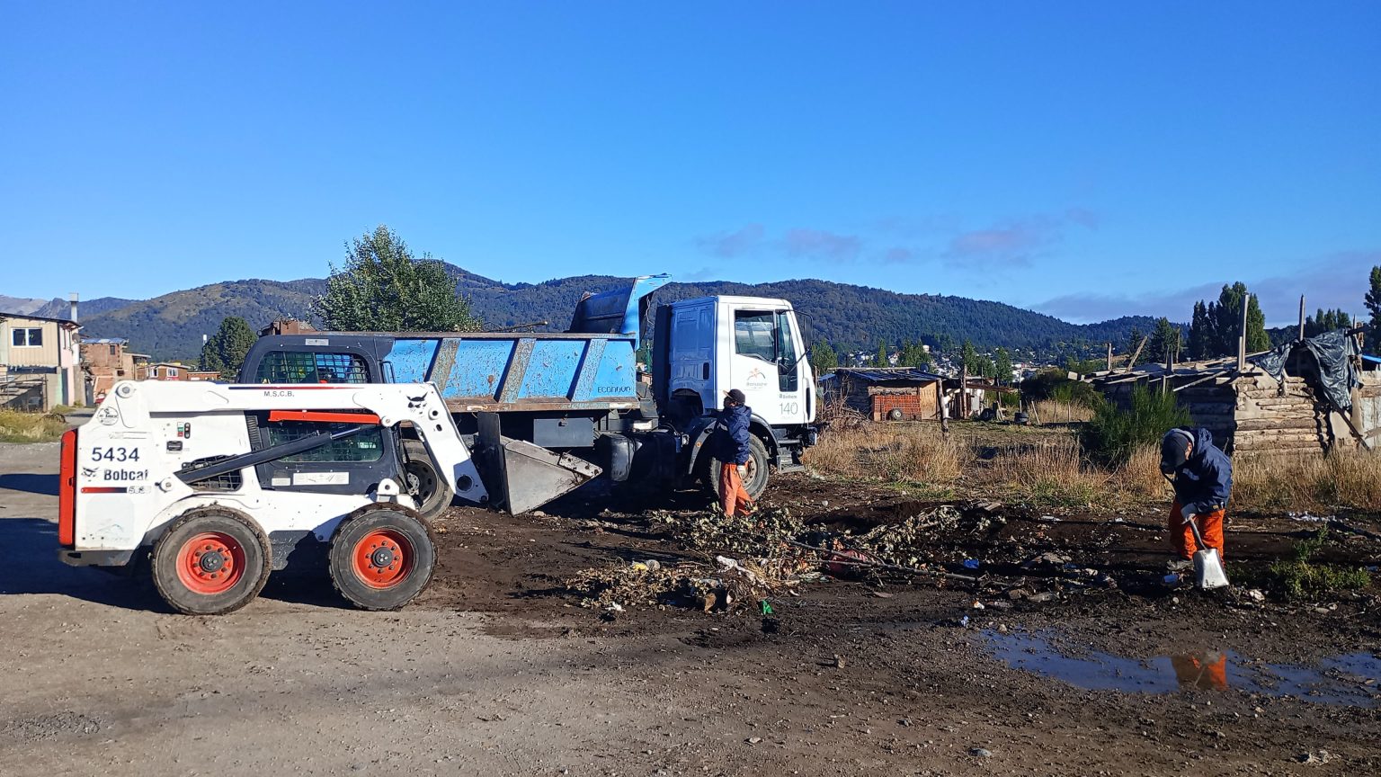 Trabajos en calles y espacios públicos en el Alto de Bariloche