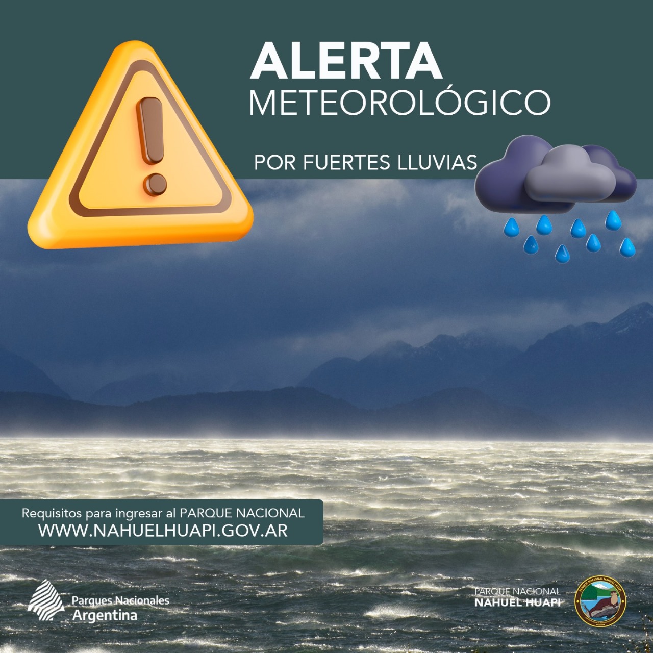 Bariloche: Alerta meteorológico amarillo para este domingo y lunes