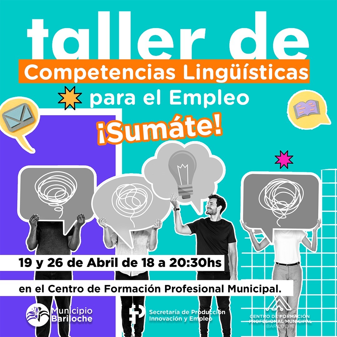 Invitan en Bariloche al taller de Competencias Lingüísticas para el Empleo