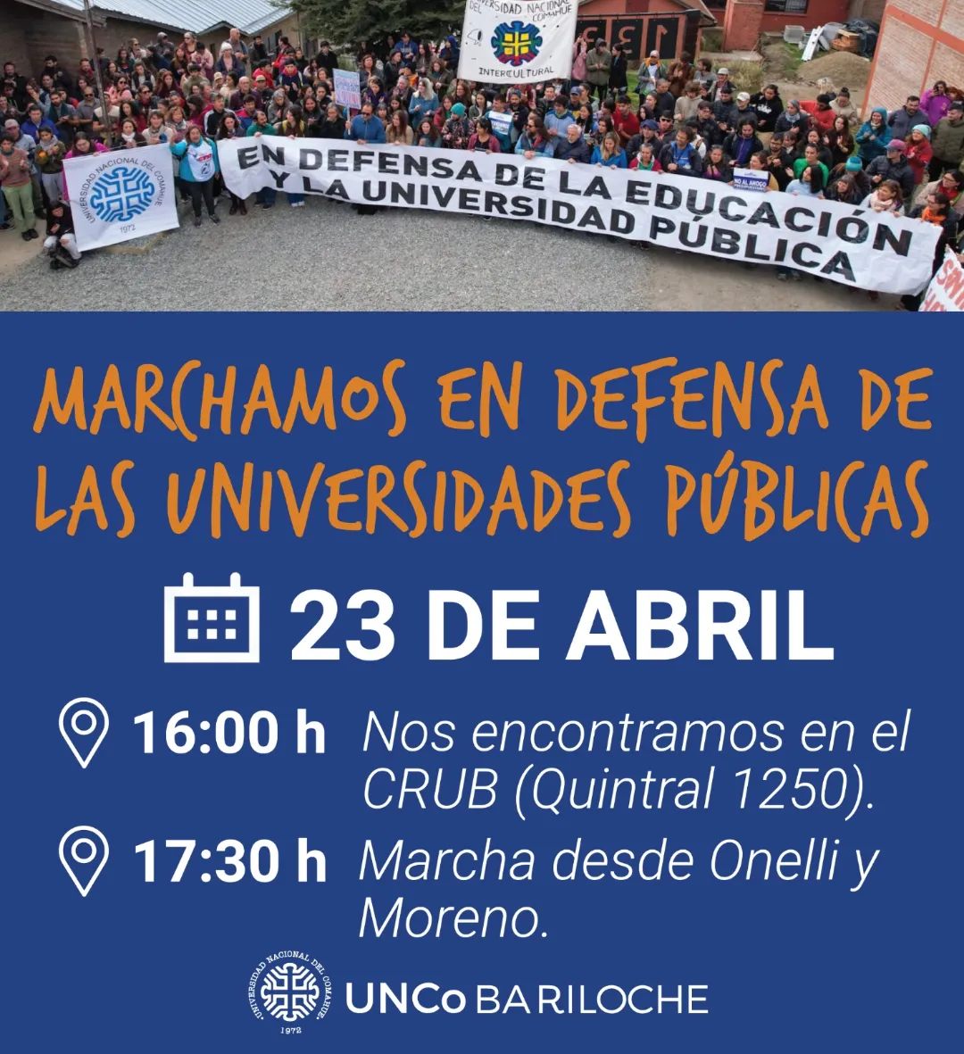 Bariloche: Marcha Federal en Defensa de las Universidades Públicas