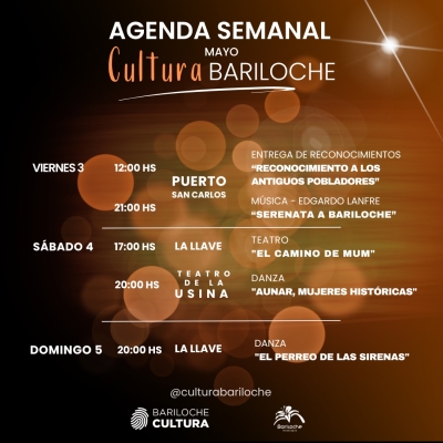 Agenda actividades culturales en Bariloche