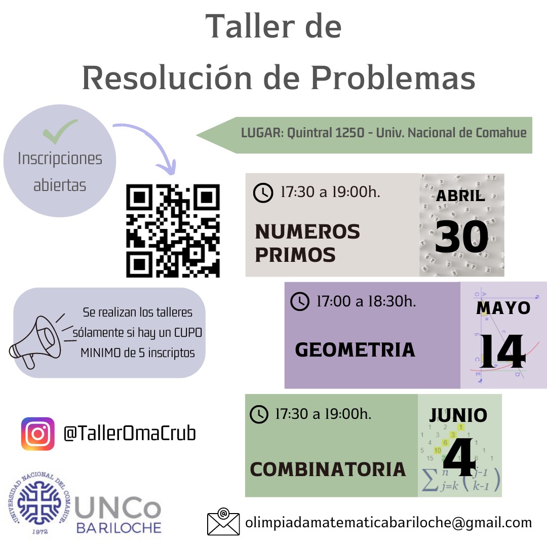 UNCo Bariloche: talleres sobre resolución de problemas matemáticos para secundarios