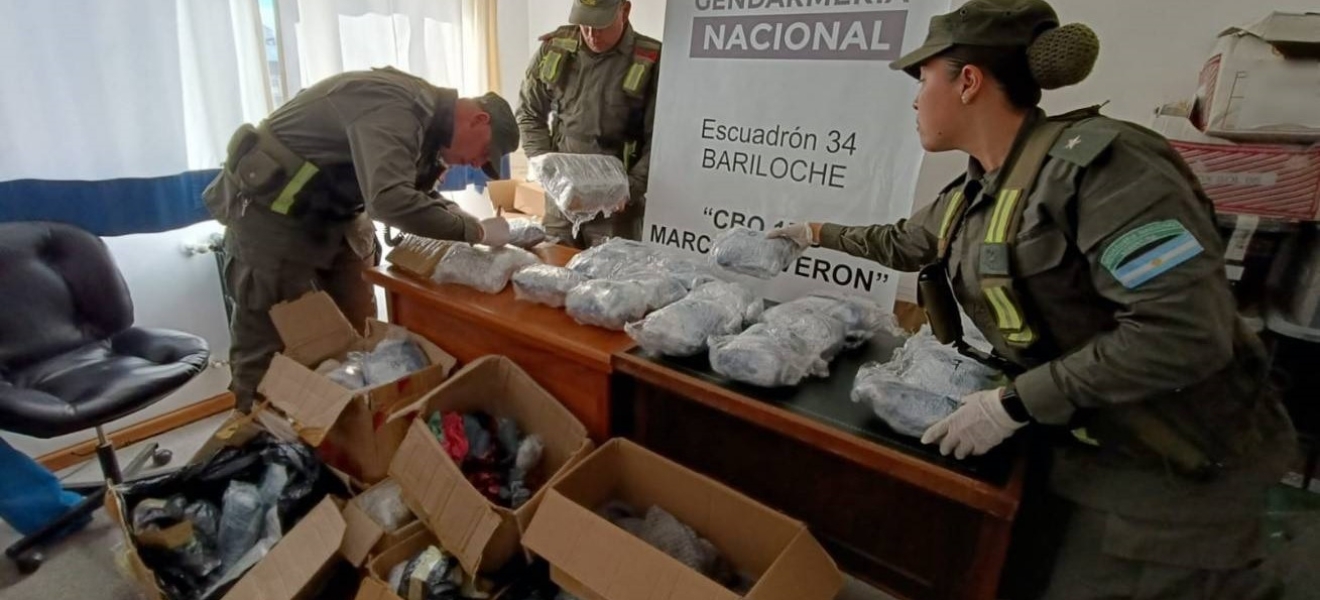 Despachan 44 kilos de marihuana hacia Bariloche