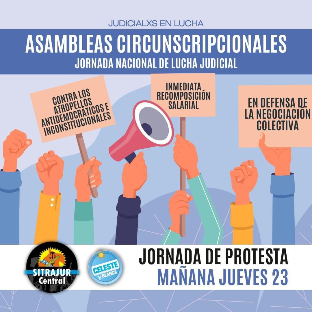 Río Negro: Jornada Nacional 23M - Lucha Judicial y Asambleas Circunscripcionales