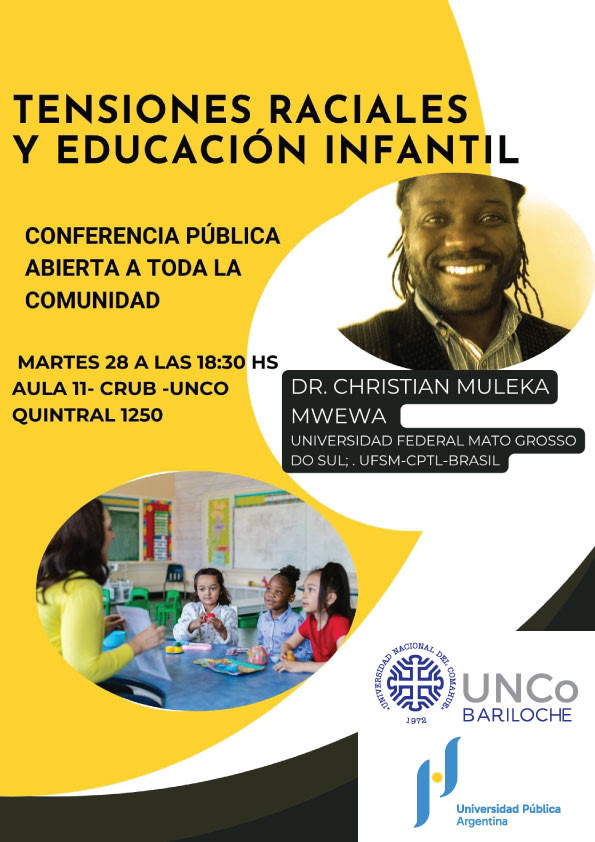 Conferencia abierta en Bariloche: Tensiones raciales y educación infantil