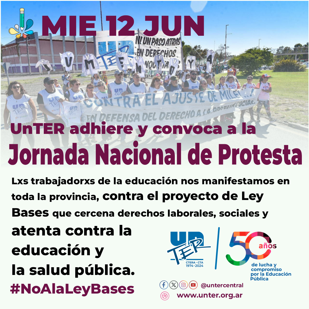 UnTER: 12J Jornada Nacional de Protesta