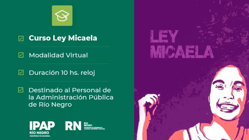 Rio Negro: Inician las inscripciones para la Capacitación de la Ley Micaela