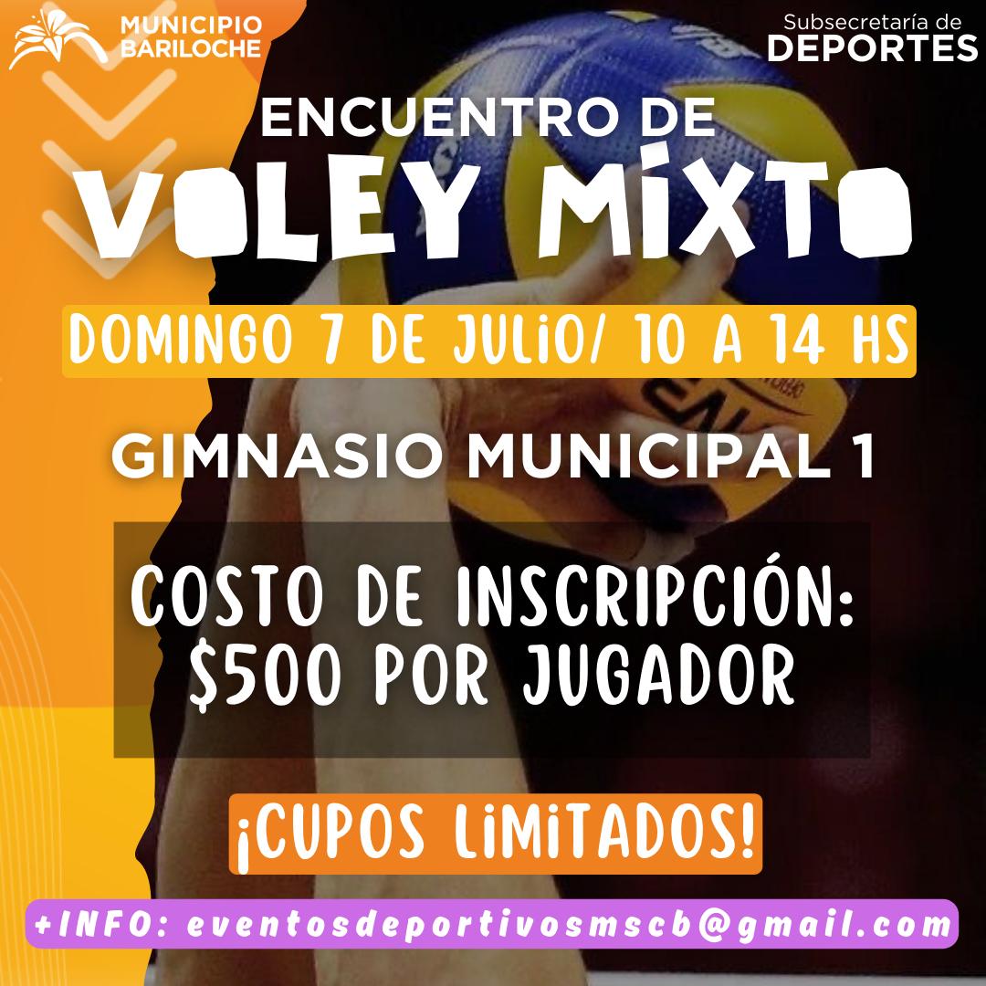 Encuentro de Voley Mixto el próximo domingo en Bariloche