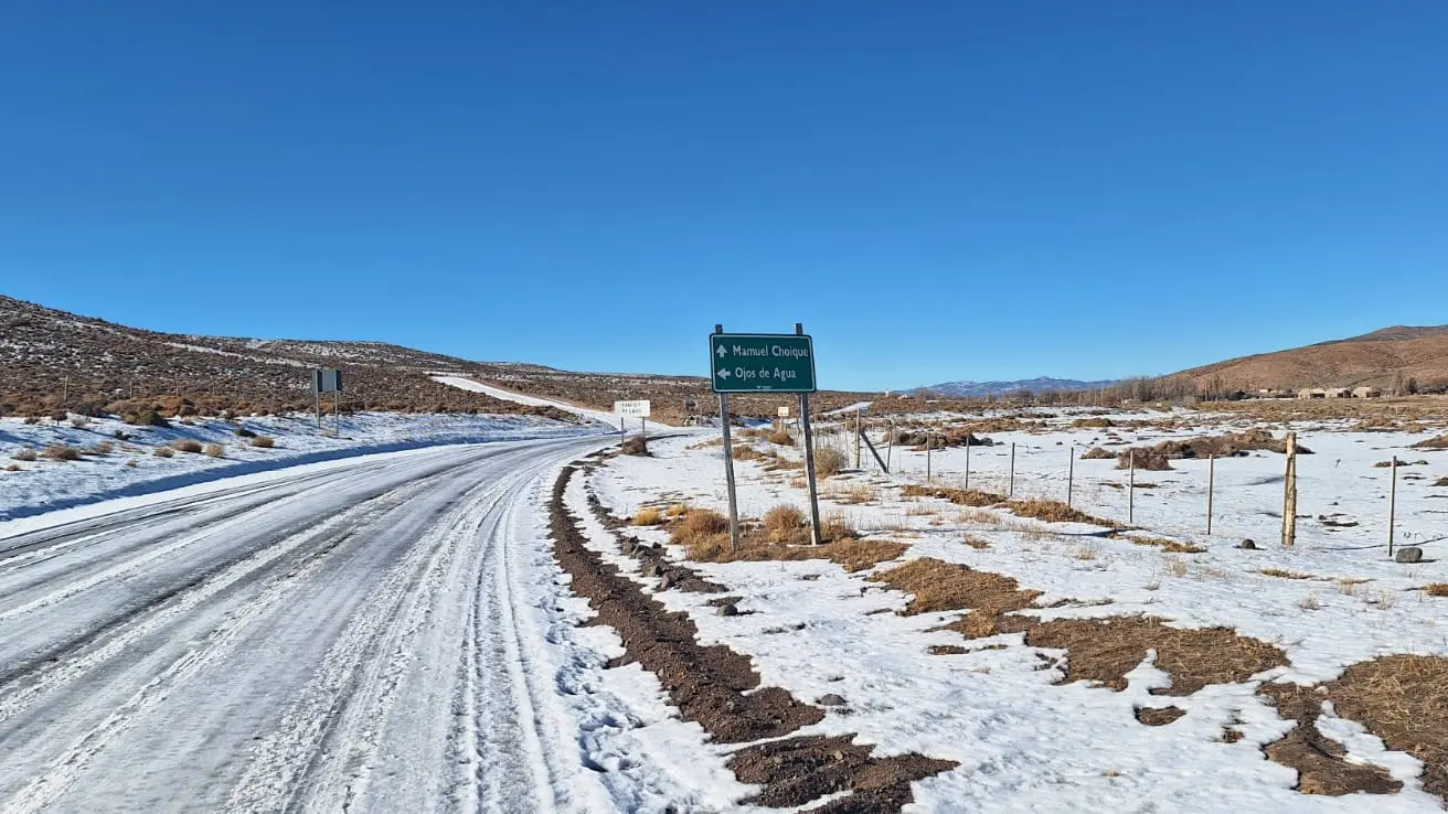 Temperaturas bajo cero para el fin de semana: estado de rutas en Río Negro