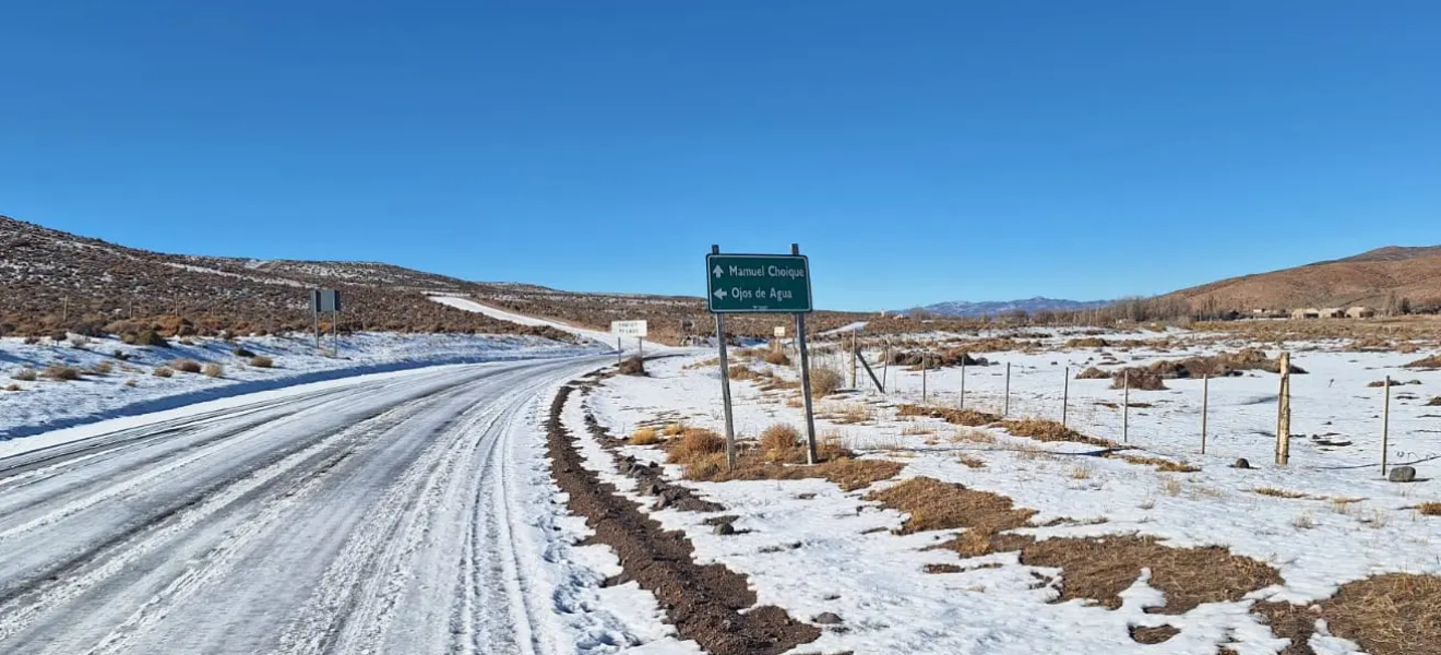 Temperaturas bajo cero para el fin de semana: estado de rutas en Río Negro