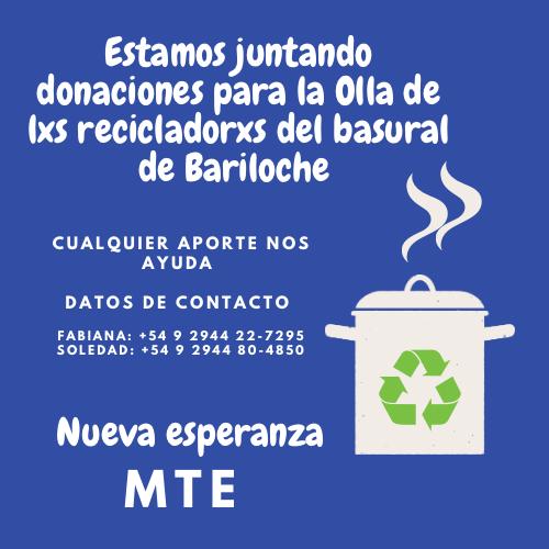 Recicladores de Nueva Esperanza Bariloche piden la solidaridad de la comunidad